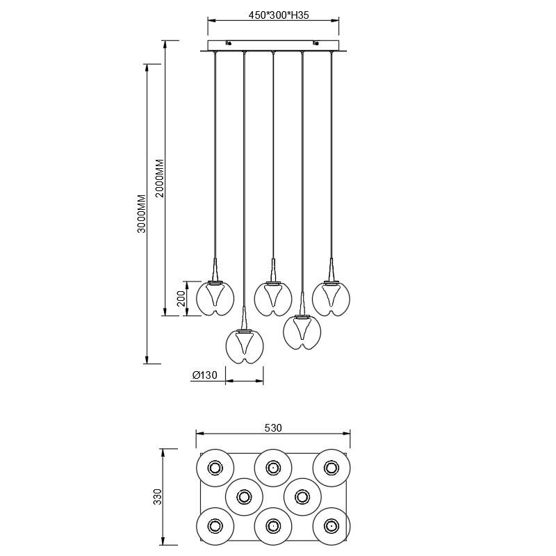 Изображение товара Подвесной светильник светодиодный Mantra Andromeda 9081 для гостиной кухни спальни