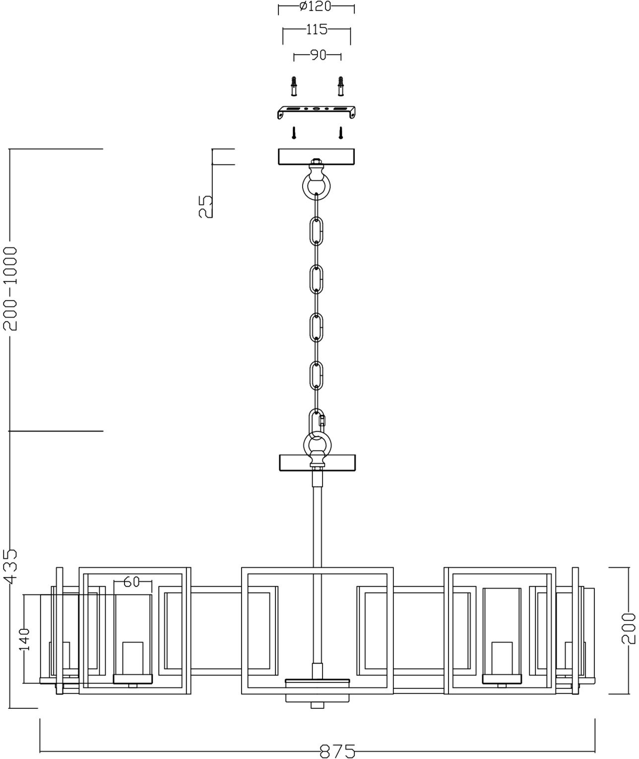 Изображение товара Подвесная люстра Maytoni Bowi H009PL-08G в классическом стиле