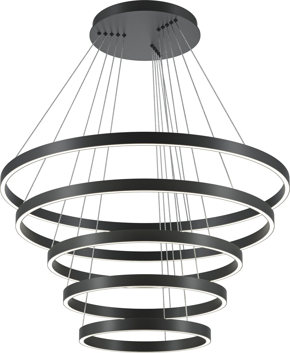 Изображение товара Подвесной светильник светодиодный Maytoni Rim MOD058PL-L200BK 90 см в стиле хай-тек