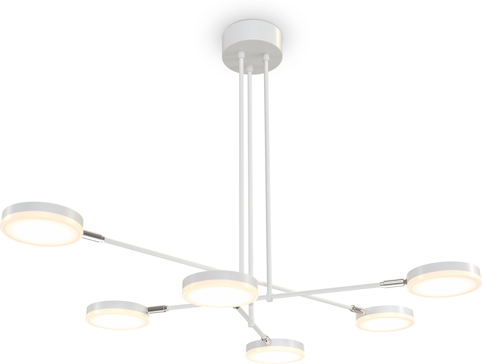 Изображение товара Потолочная светодиодная люстра Maytoni Fad MOD070PL-L48W3K с 6 плафонами для модерн интерьера