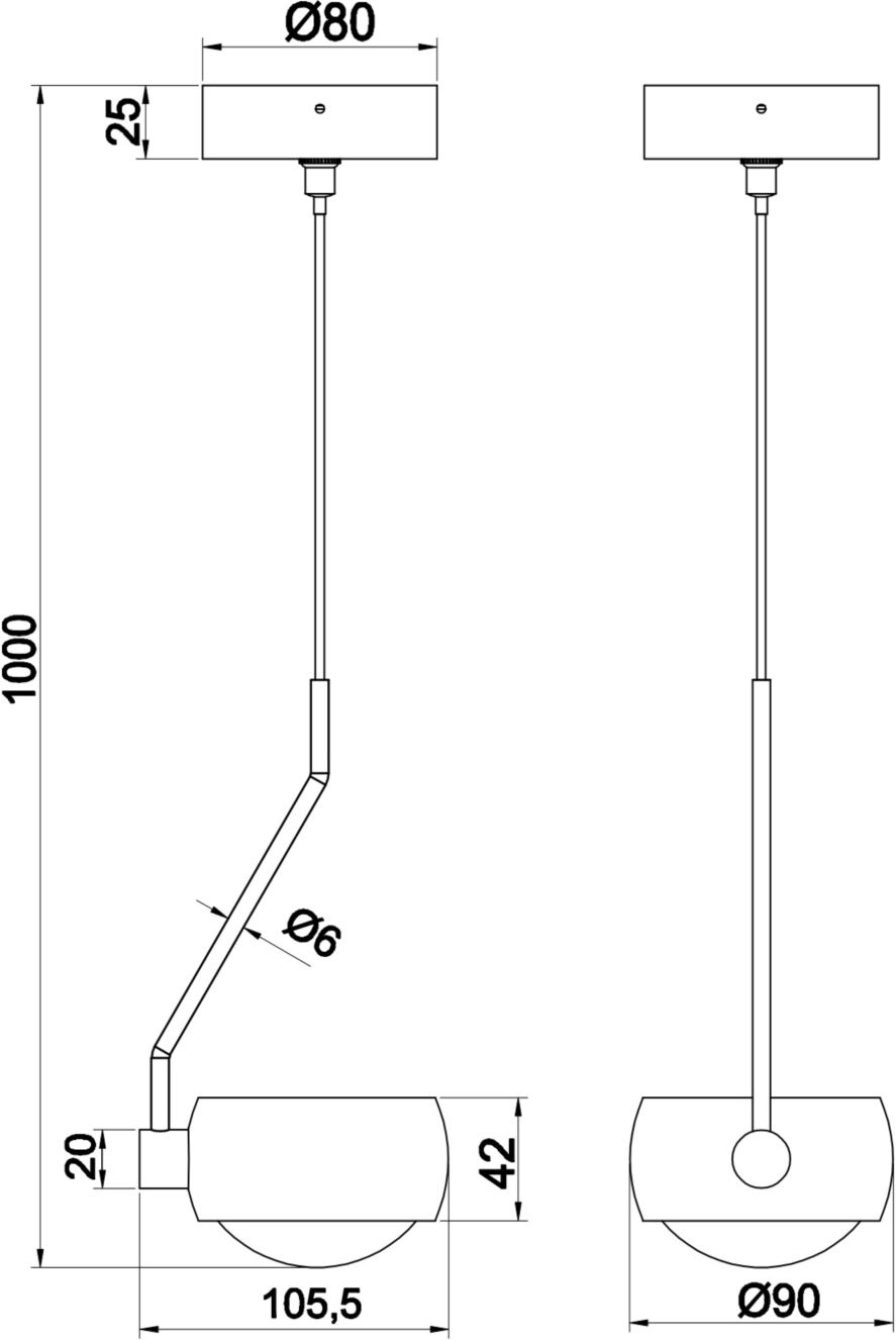 Изображение товара Подвесной светильник светодиодный Maytoni Lens MOD072PL-L8W3K в форме шара