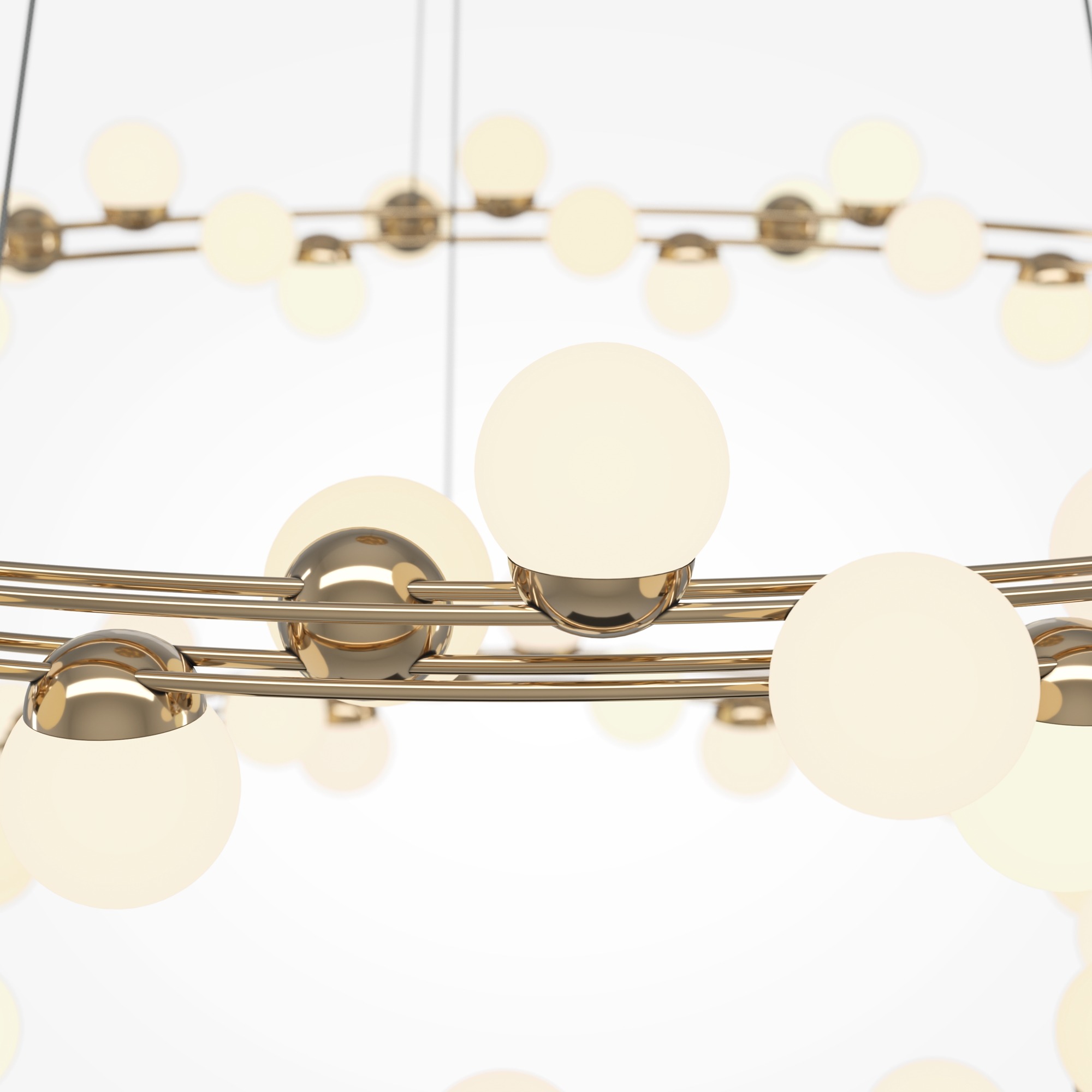 Изображение товара Люстра led подвесная с белым плафоном светодиодная Maytoni Tessara MOD081PL-L84G3K шарики