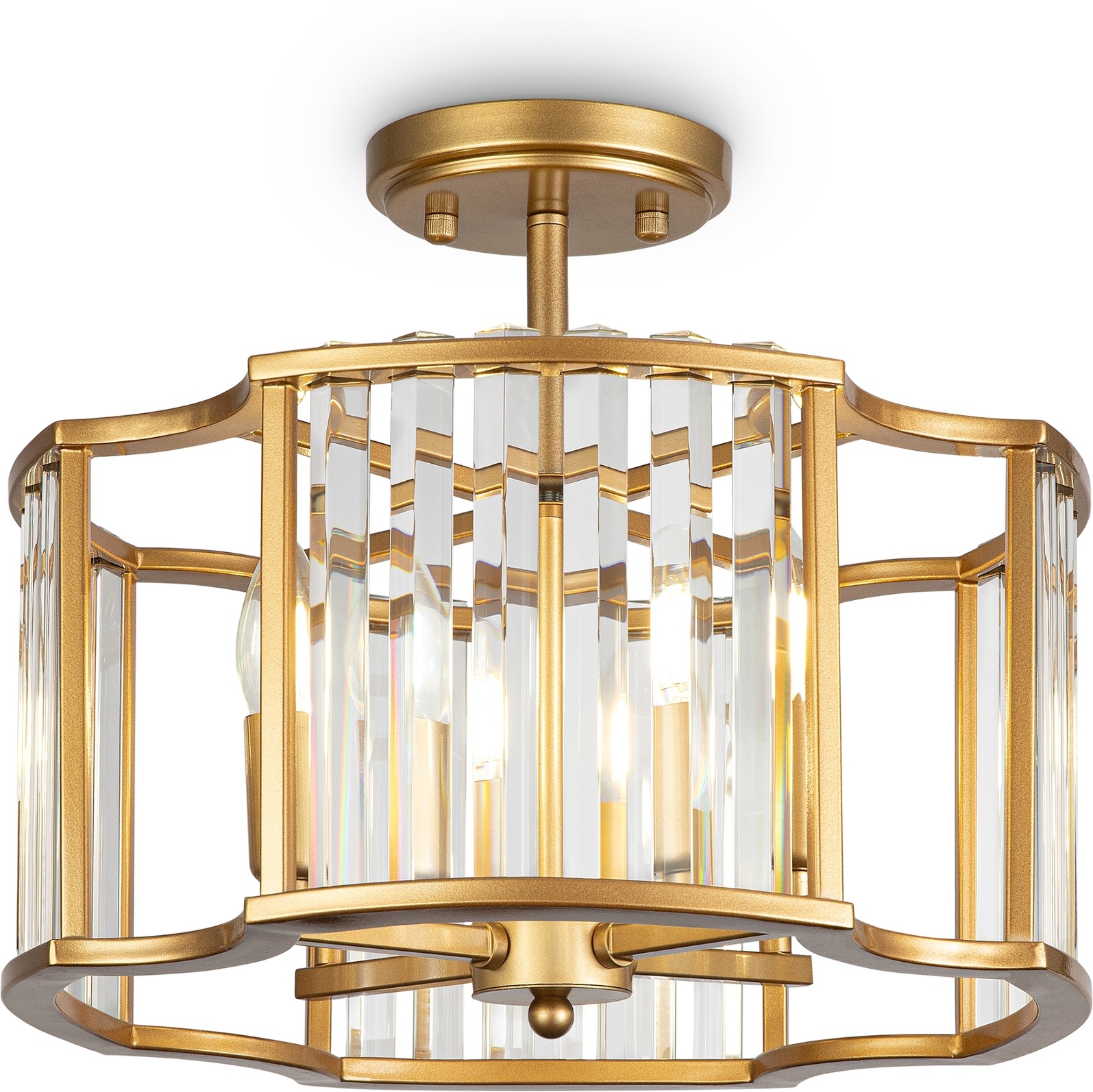 Изображение товара Потолочная люстра Maytoni Solar MOD087CL-04G в виде свечи для стильных интерьеров