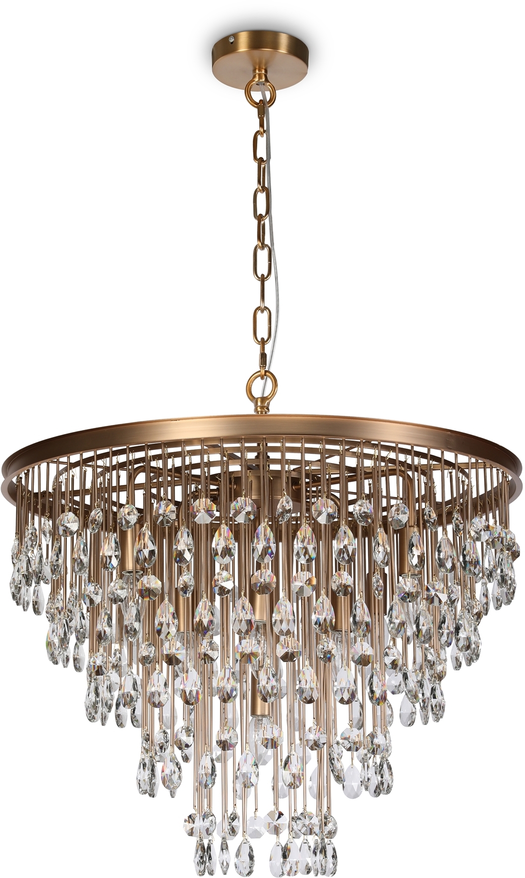 Изображение товара Подвесная каскадная хрустальная люстра Maytoni Linn MOD091PL-09G классика золото