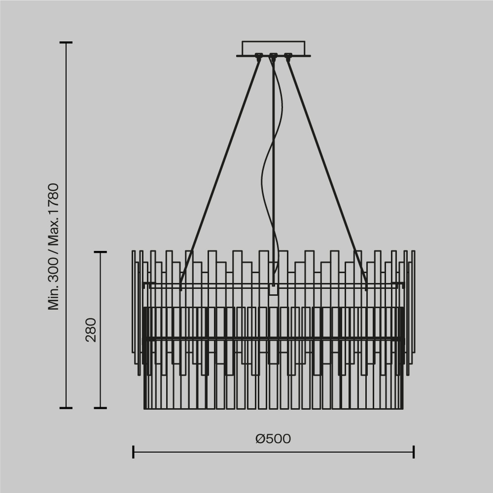 Изображение товара Подвесная люстра Maytoni Coliseo MOD135PL-06BS