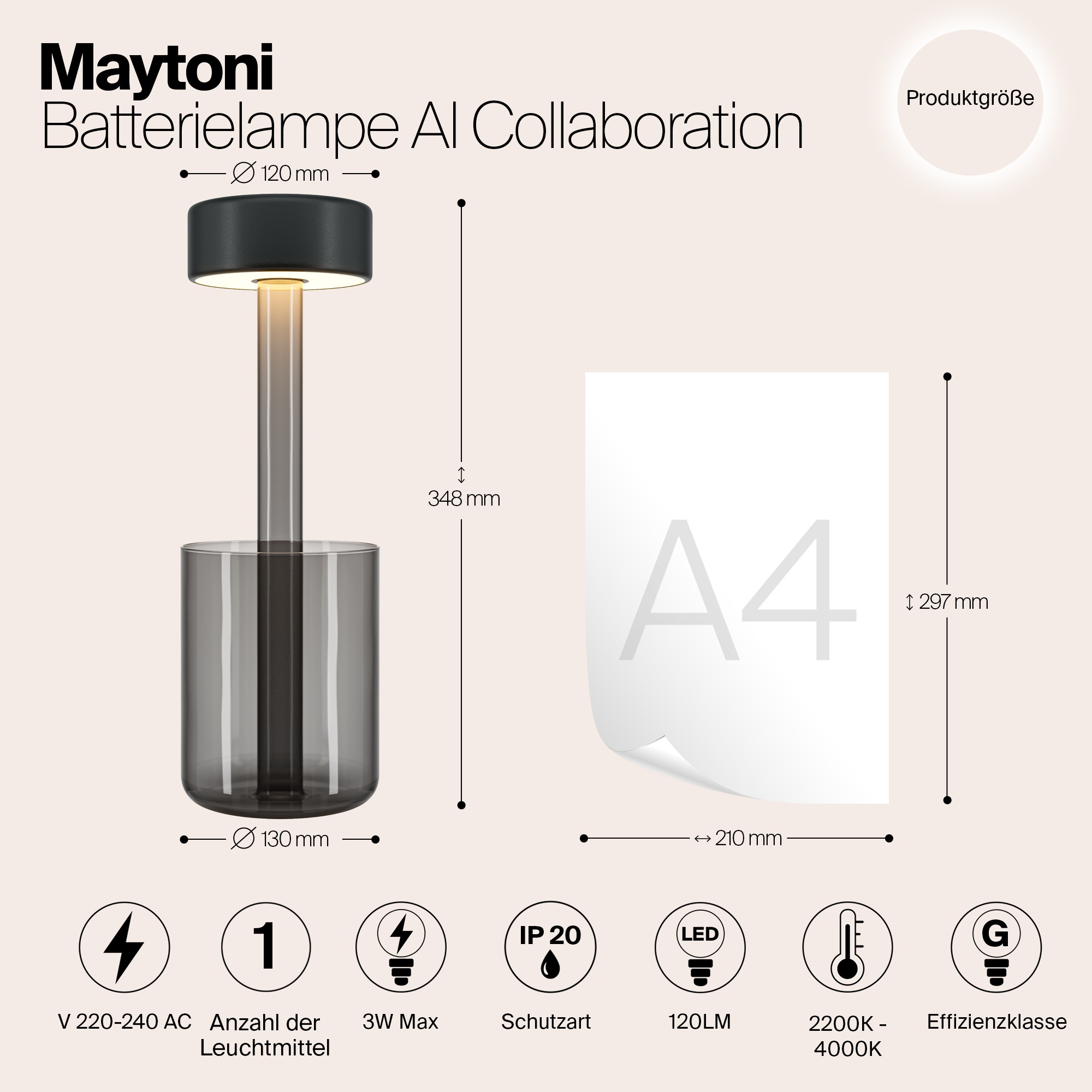 Изображение товара Настольная LED лампа Maytoni AI Collaboration MOD229TL-L3B3K3