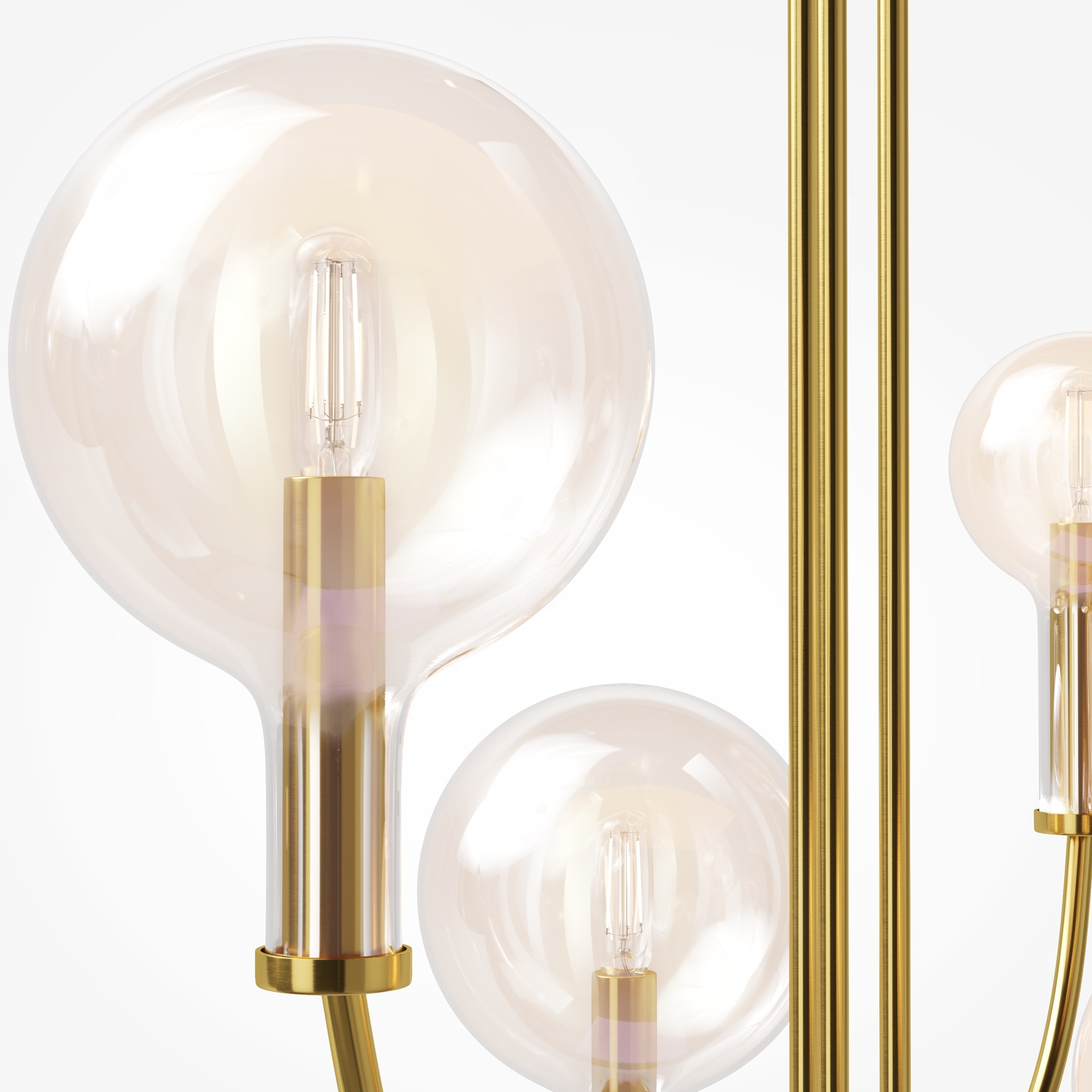 Изображение товара Потолочная люстра для гостиной в стиле модерн на штанге Maytoni Status MOD333PL-06BS шарики