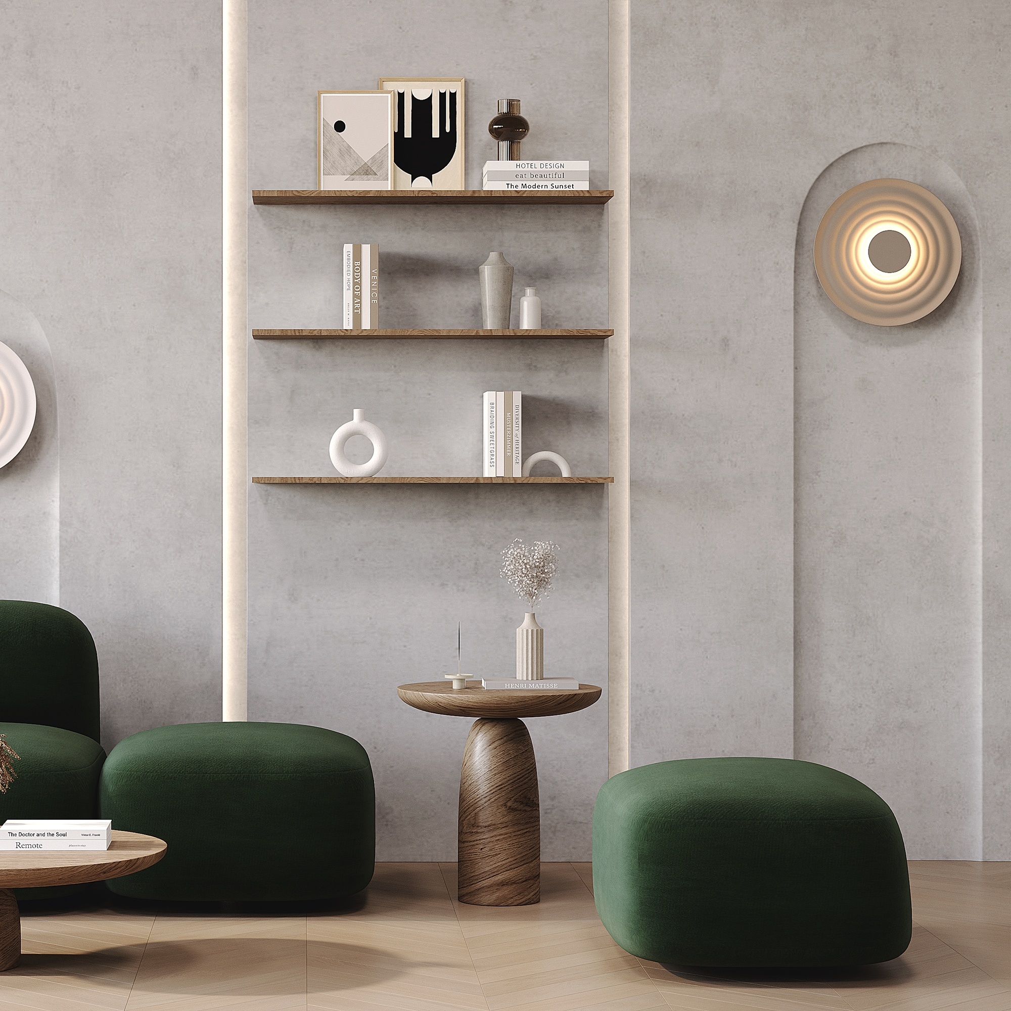 Изображение товара Настенный светильник светодиодный Maytoni Nami MOD400WL-L5GR3K, современный дизайн, 6 Вт, теплый св