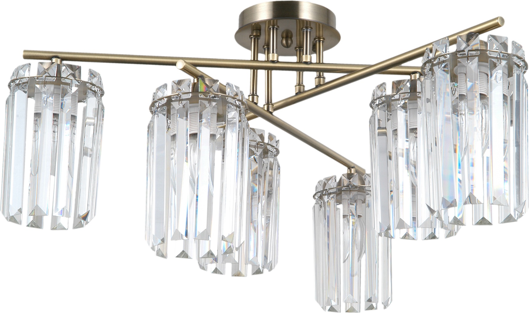 Изображение товара Потолочная люстра хрустальная на штанге Moderli Everly V10751-6C классика арт-деко