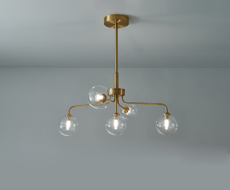 Изображение товара Потолочная люстра Moderli Heavy V2180-C с шариками 5 плафонов в стиле модерн