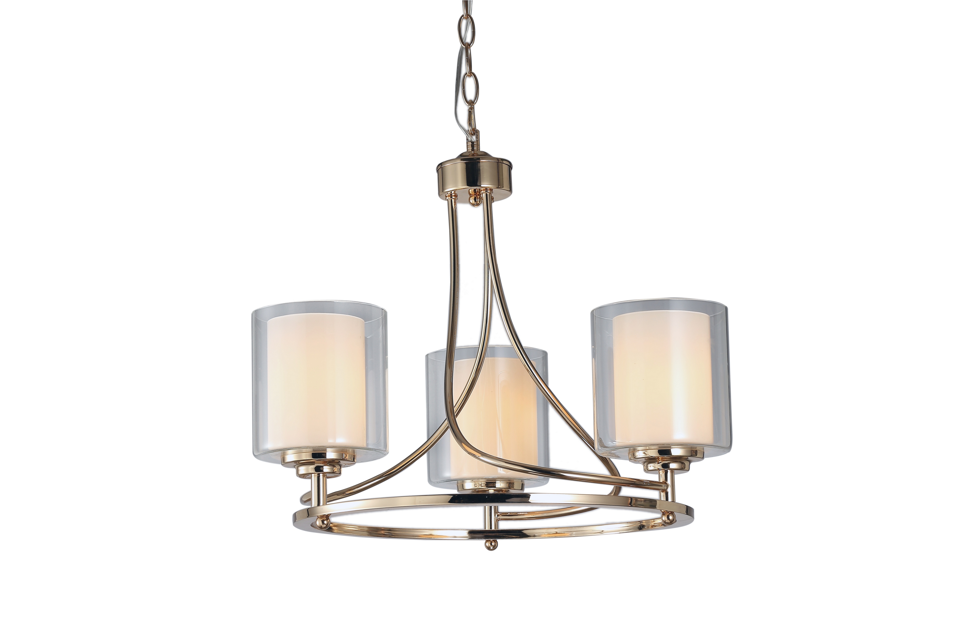 Изображение товара Подвесная люстра Moderli Maximilian V2521-3P стиль модерн золото 3 плафона стекло