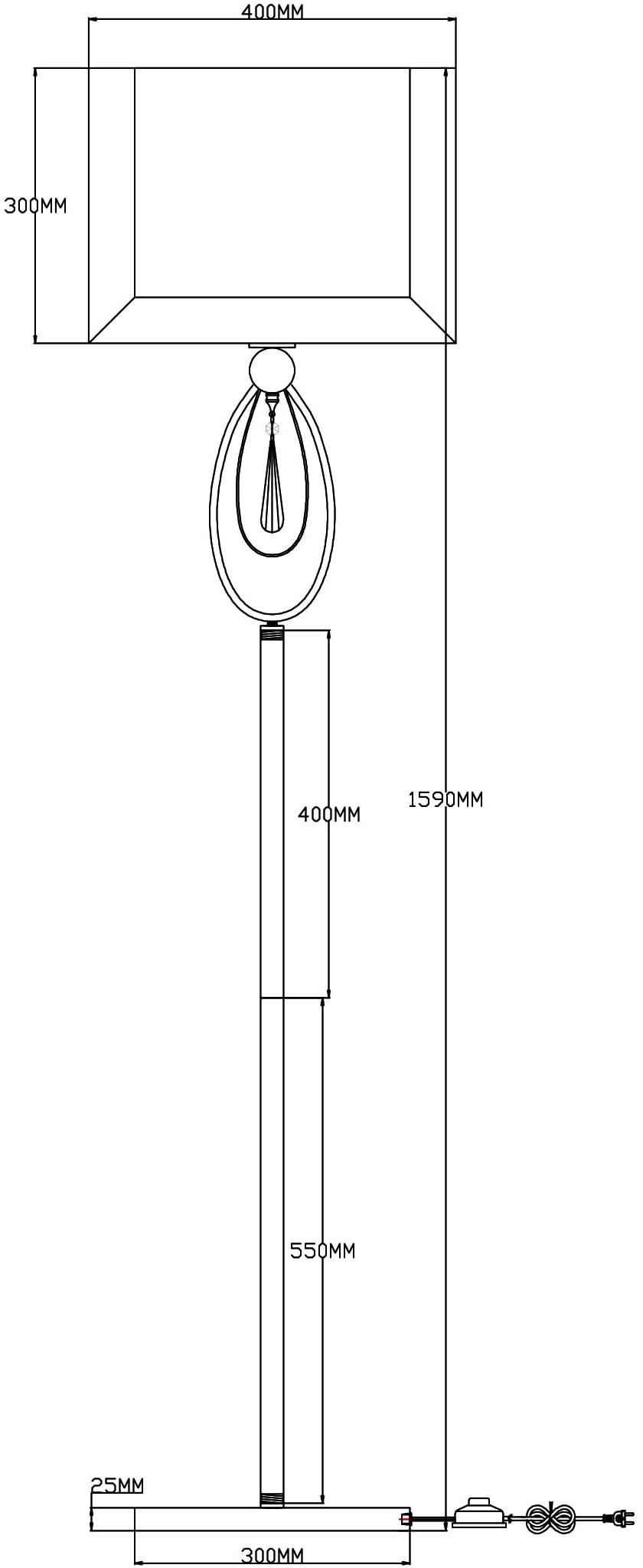 Изображение товара Торшер с выключателем Moderli Dark V2581-1F для стильного освещения