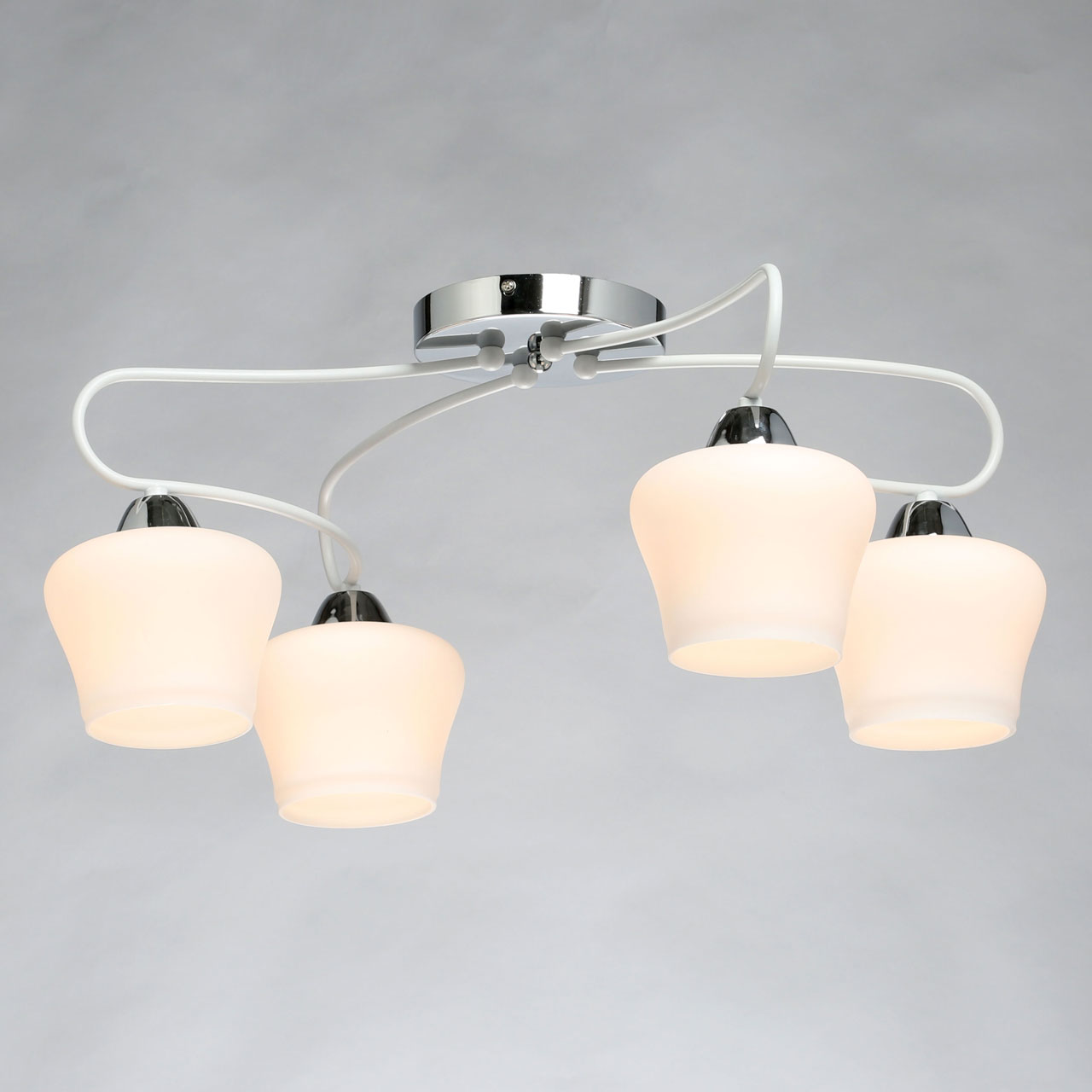 Изображение товара Потолочная люстра De City Альфа 324017704 стиль модерн белая стекло 4 плафона