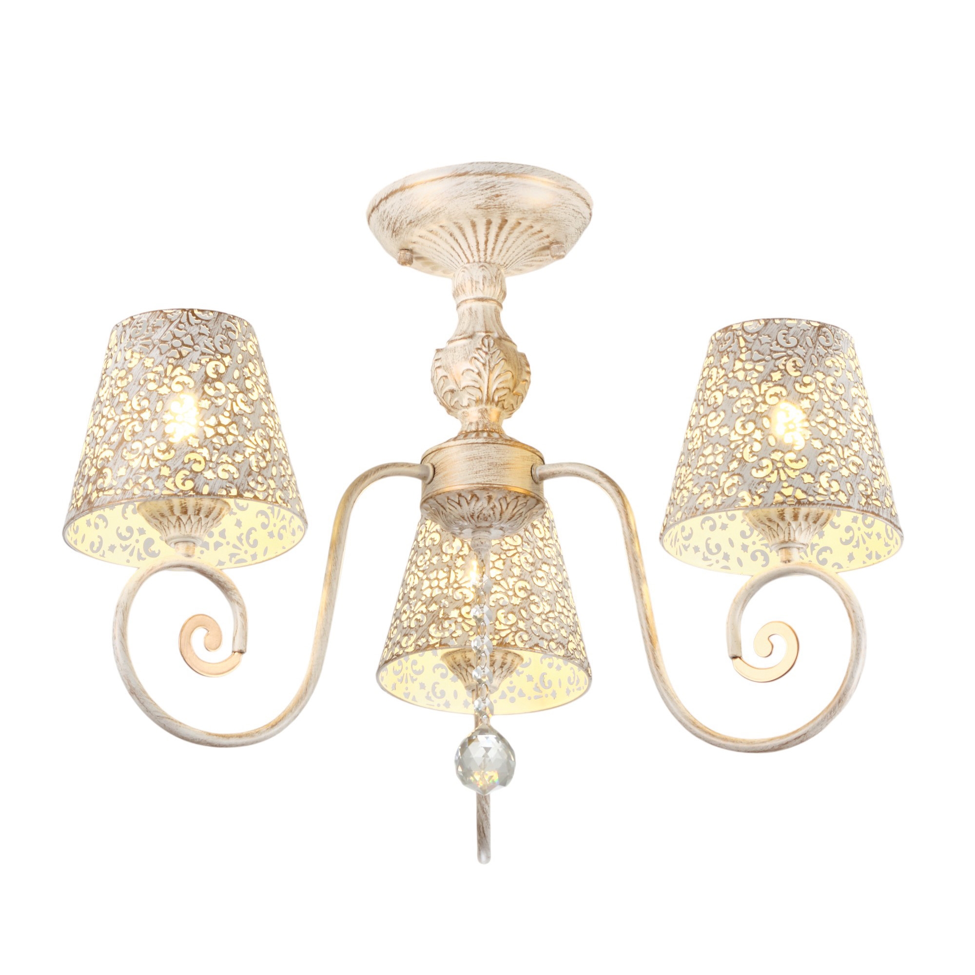 Изображение товара Потолочная люстра MyFar Luna MR1312-3C с 3 плафонами и подвесками