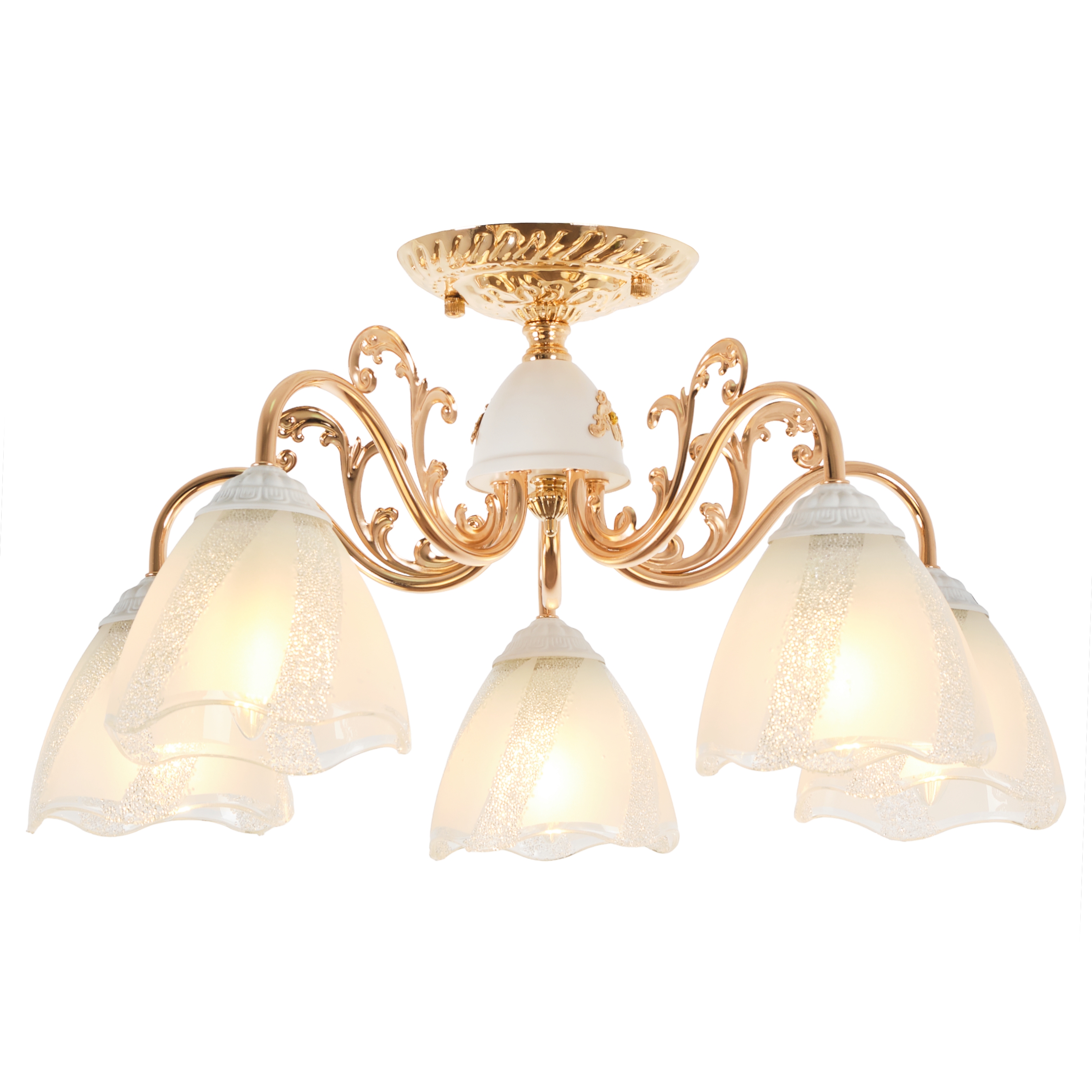 Изображение товара Потолочная люстра MyFar Nicole MR1661-5C с 5 плафонами