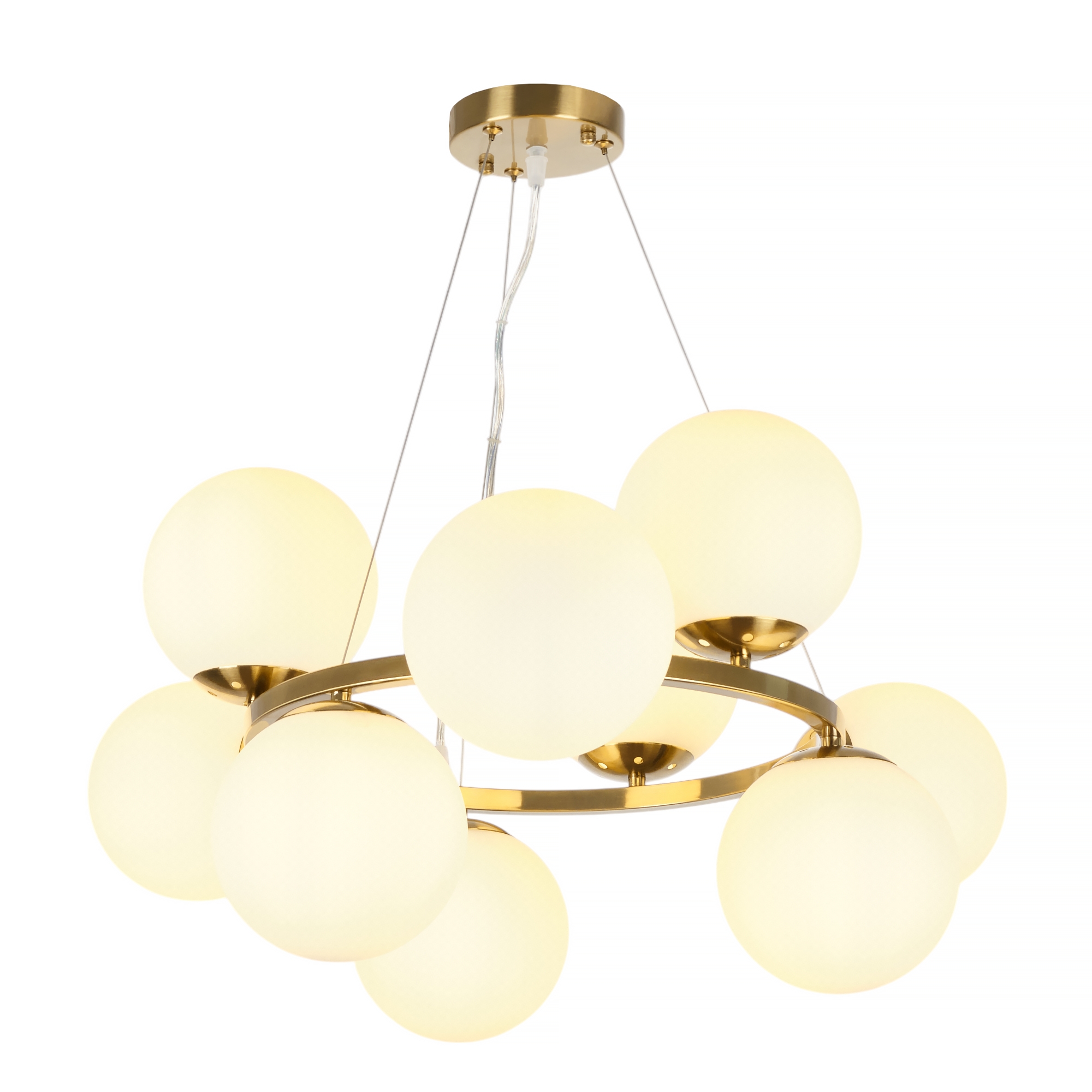 Изображение товара Подвесная люстра MyFar Aerton MR2942-9P шарики модерн белая светильник