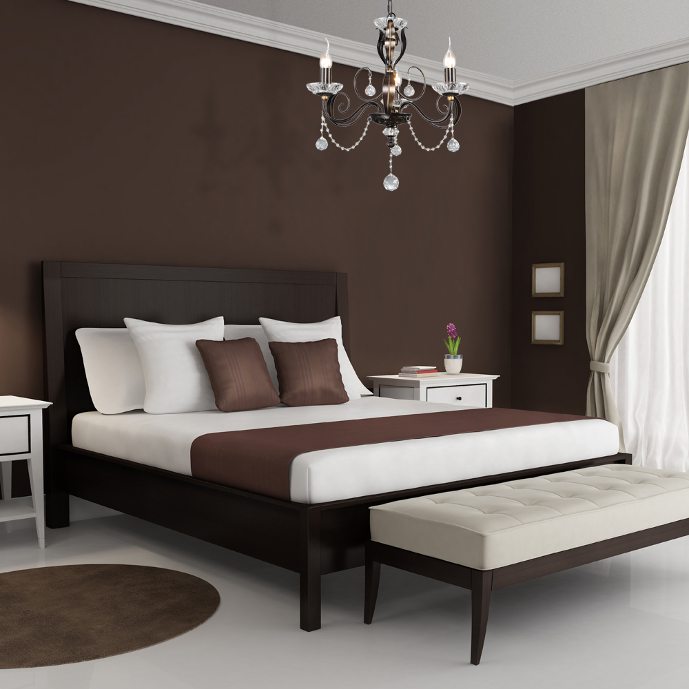 Спальня в коричневом цвете