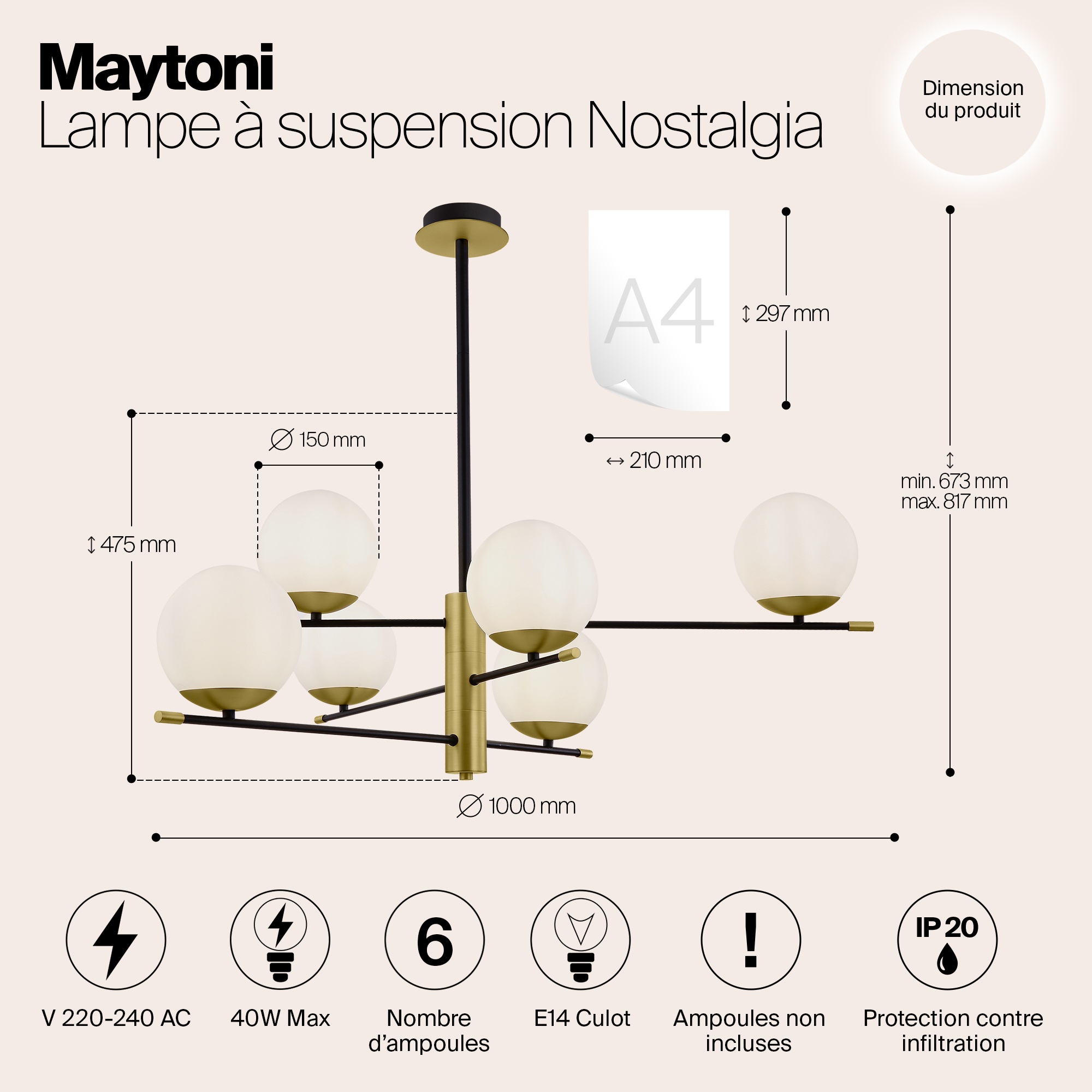 Потолочная люстра Maytoni Nostalgia MOD048PL-06G купить выгодно в  интернет-магазине Лю.ру - Доставка в Москве, по России | отзывы (4)