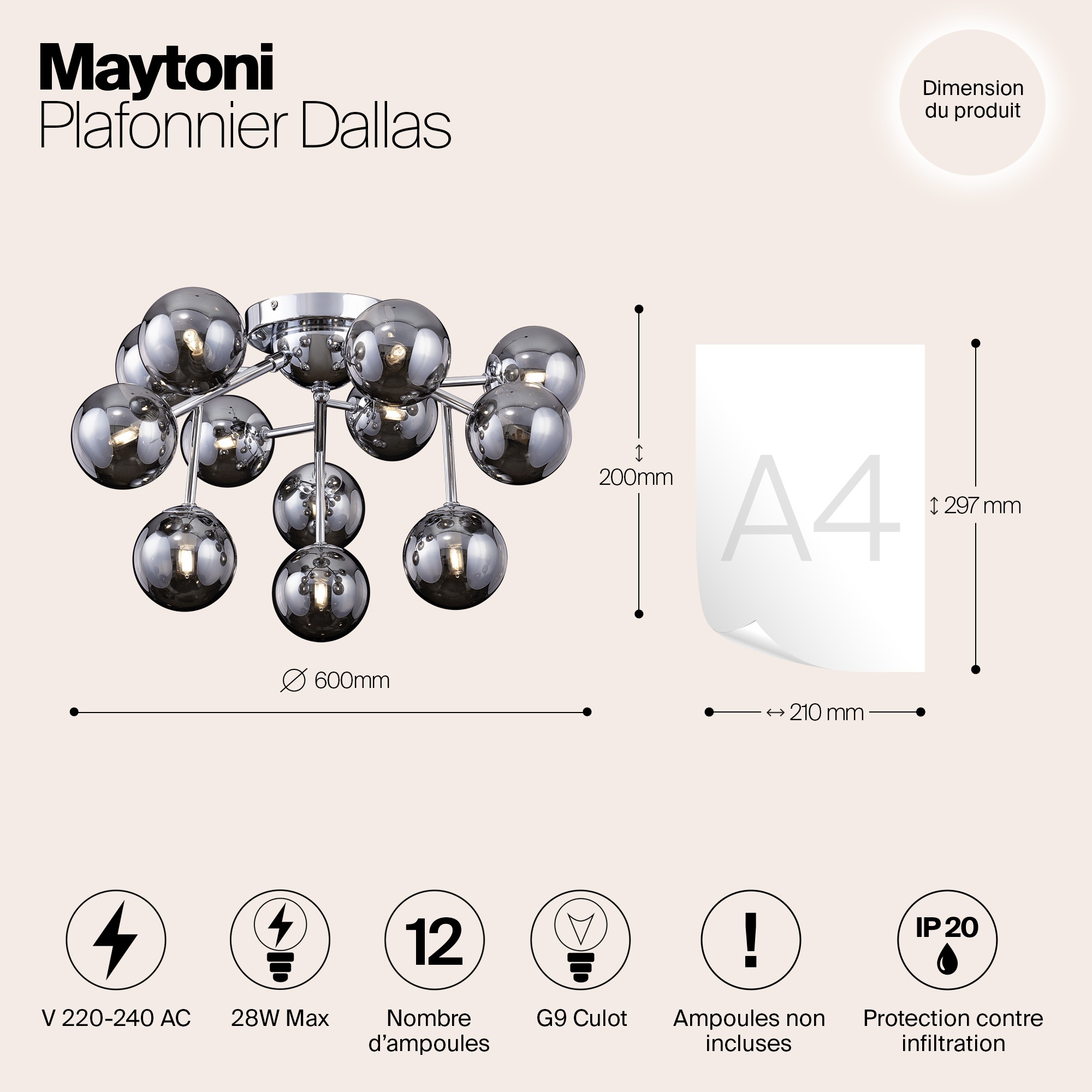 Потолочная люстра Maytoni Dallas MOD545PL-12CH купить выгодно в  интернет-магазине Лю.ру - Доставка в Москве, по России | отзывы (2)