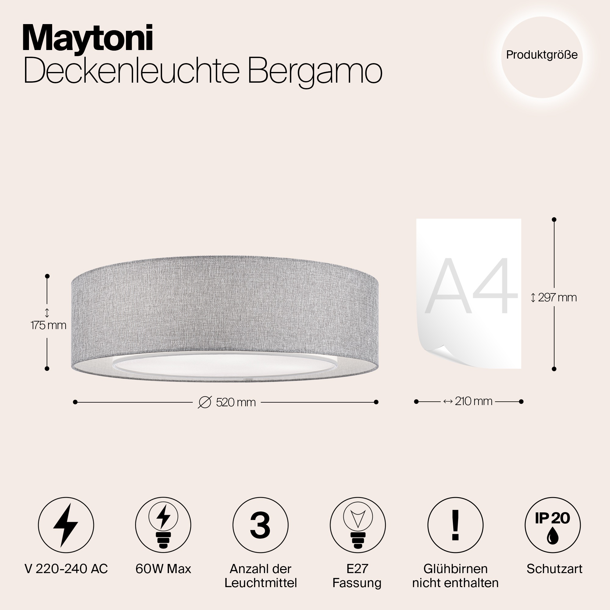 Потолочный светильник Maytoni Bergamo MOD613CL-04GR купить выгодно в  интернет-магазине Лю.ру - Доставка в Москве, по России | отзывы (2)