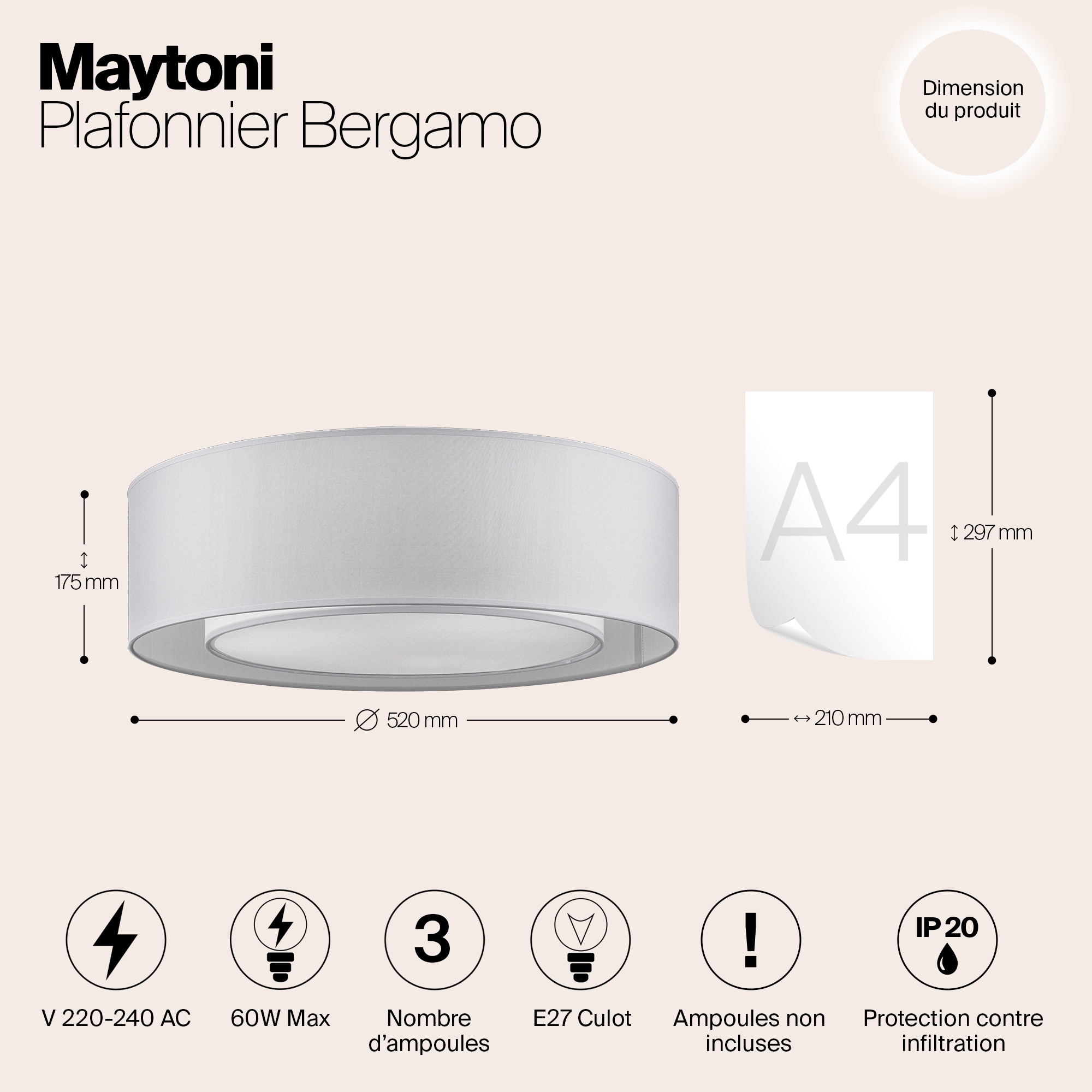 Потолочный светильник Maytoni Bergamo MOD617CL-04GR купить выгодно в  интернет-магазине Лю.ру - Доставка в Москве, по России