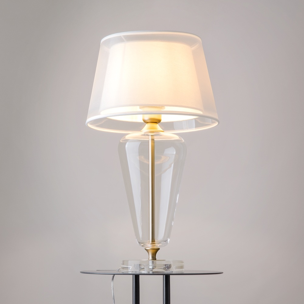 Интерьерная настольная лампа с выключателем Maytoni Verre Z005TL-01BS ...