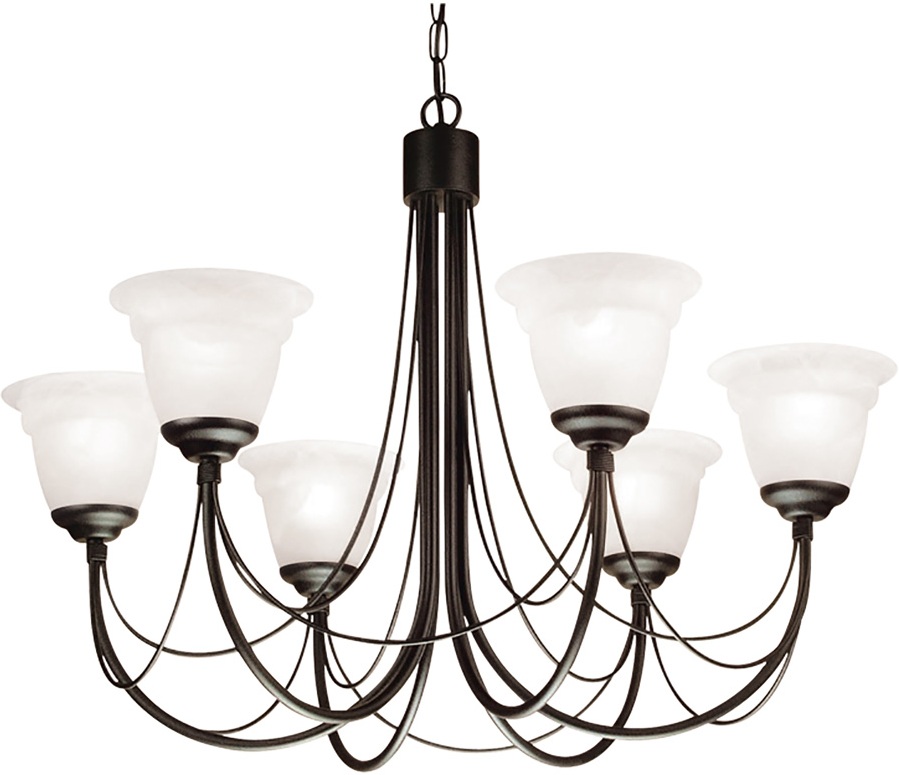 Изображение товара Подвесная люстра Elstead Carisbrooke CB6-BLACK подсвечник