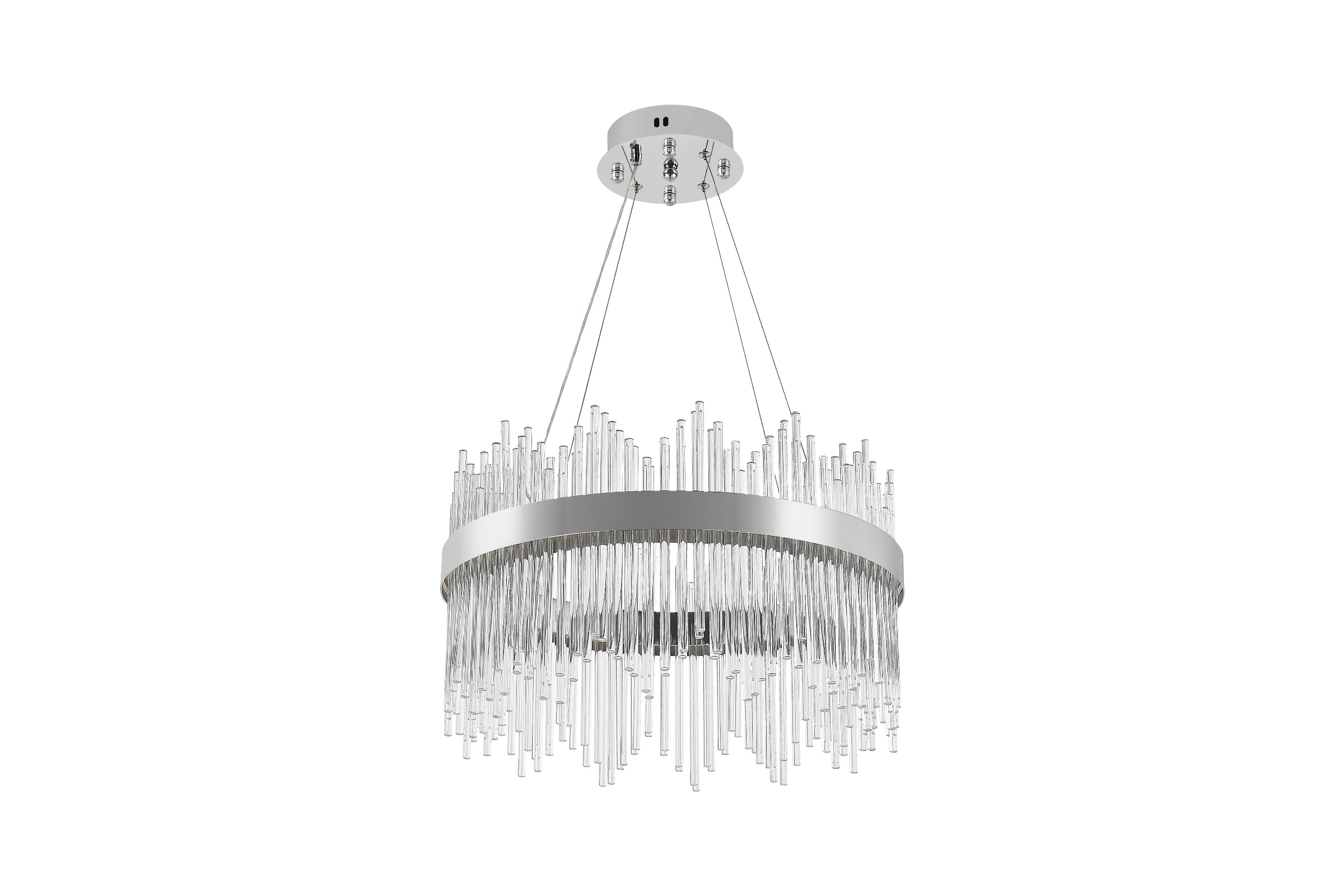 Изображение товара Подвесная люстра (+ночной режим) светодиодная нимб с пультом ДУ 112W, хром, LED Natali Kovaltseva 8315 INNOVATION STYLE 83157 (Умный дом)