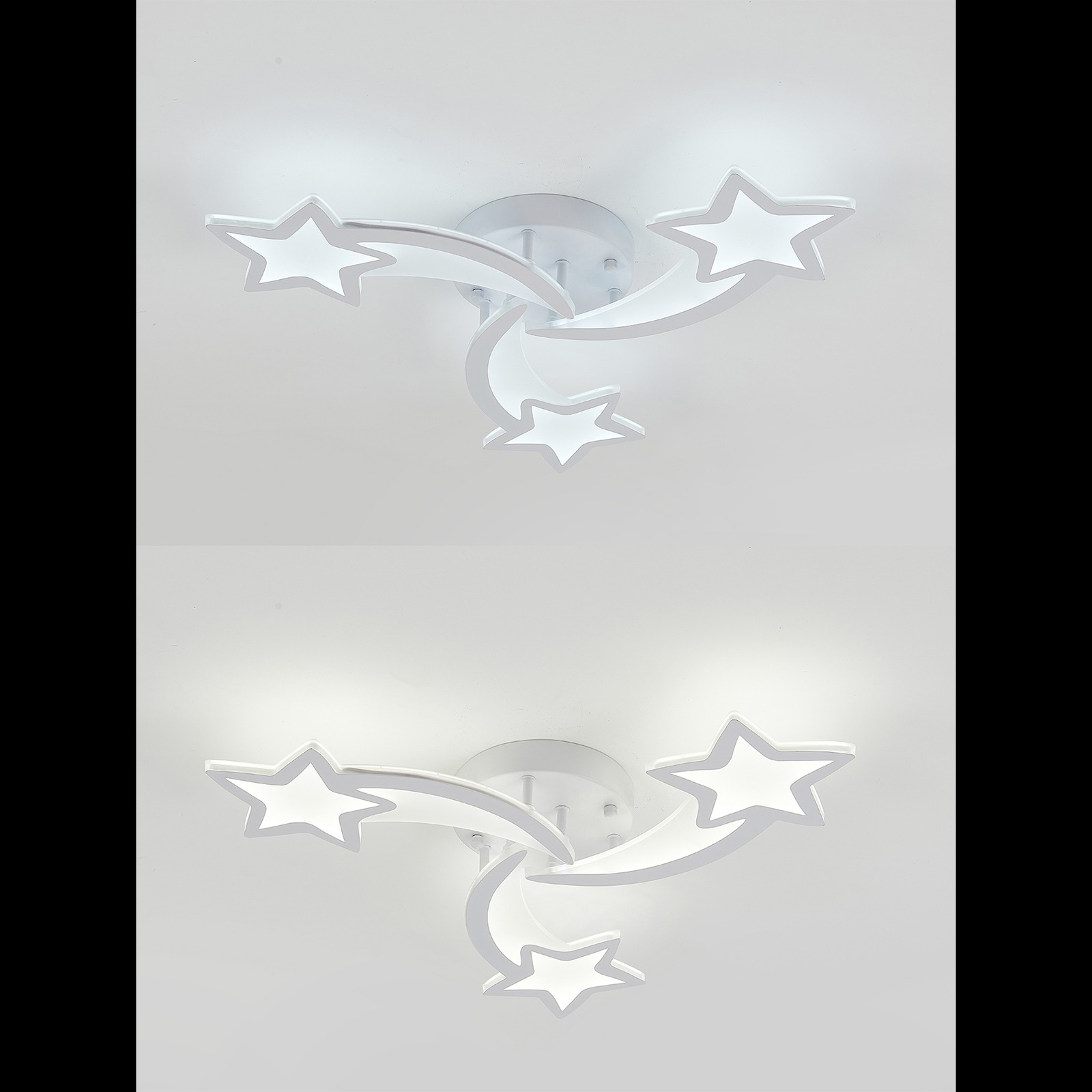 Изображение товара Люстра потолочная накладная с пультом ду звезды Natali Kovaltseva Simply LED LAMPS 81402 80W, белый, LED