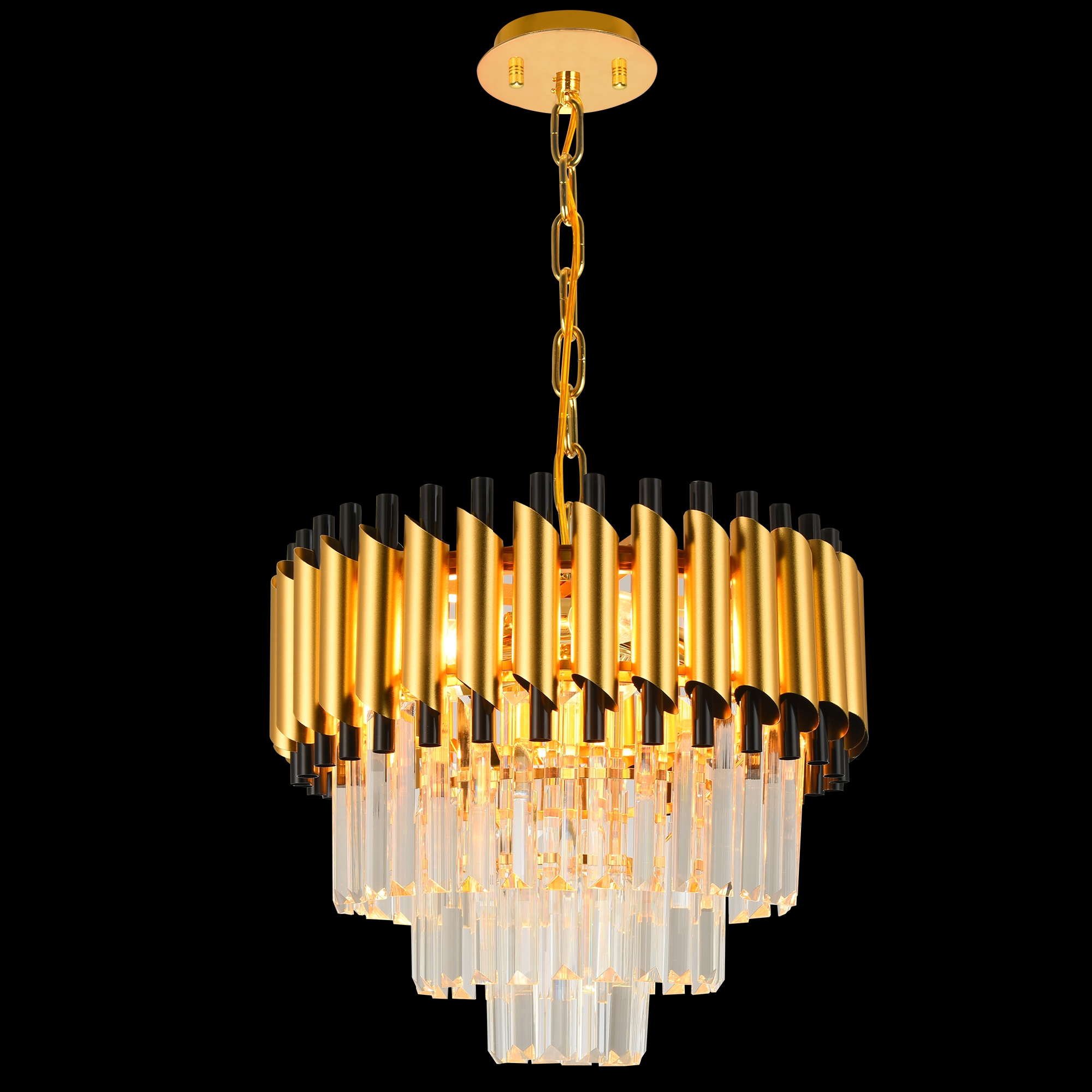 Изображение товара Подвесная каскадная люстра хрустальная 76017/5C Natali Kovaltseva Darian GOLD