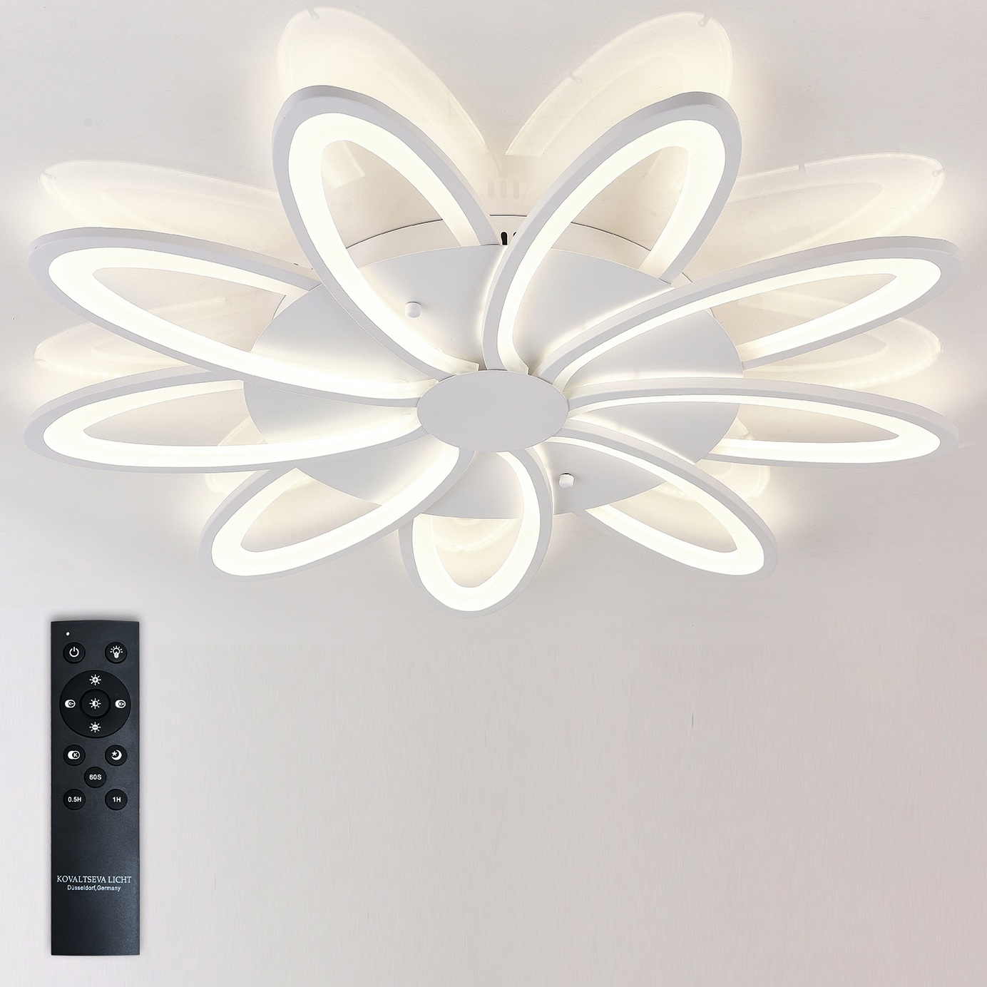 Изображение товара Потолочная LED люстра с пультом и регулировкой | Natali Kovaltseva HIGH-TECH LED LAMPS 82009