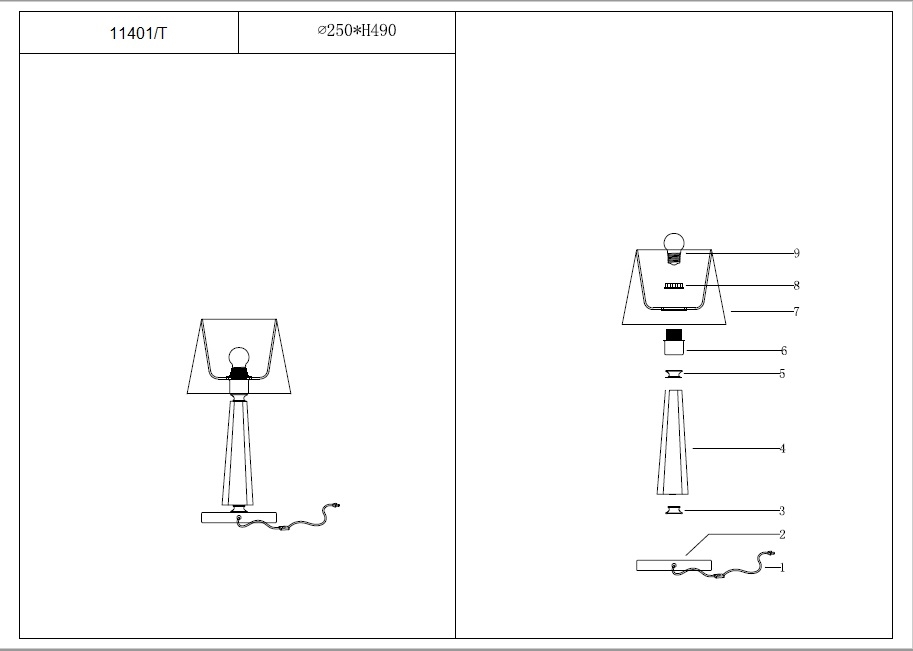 Изображение товара Настольная лампа Newport 11400 11401/T