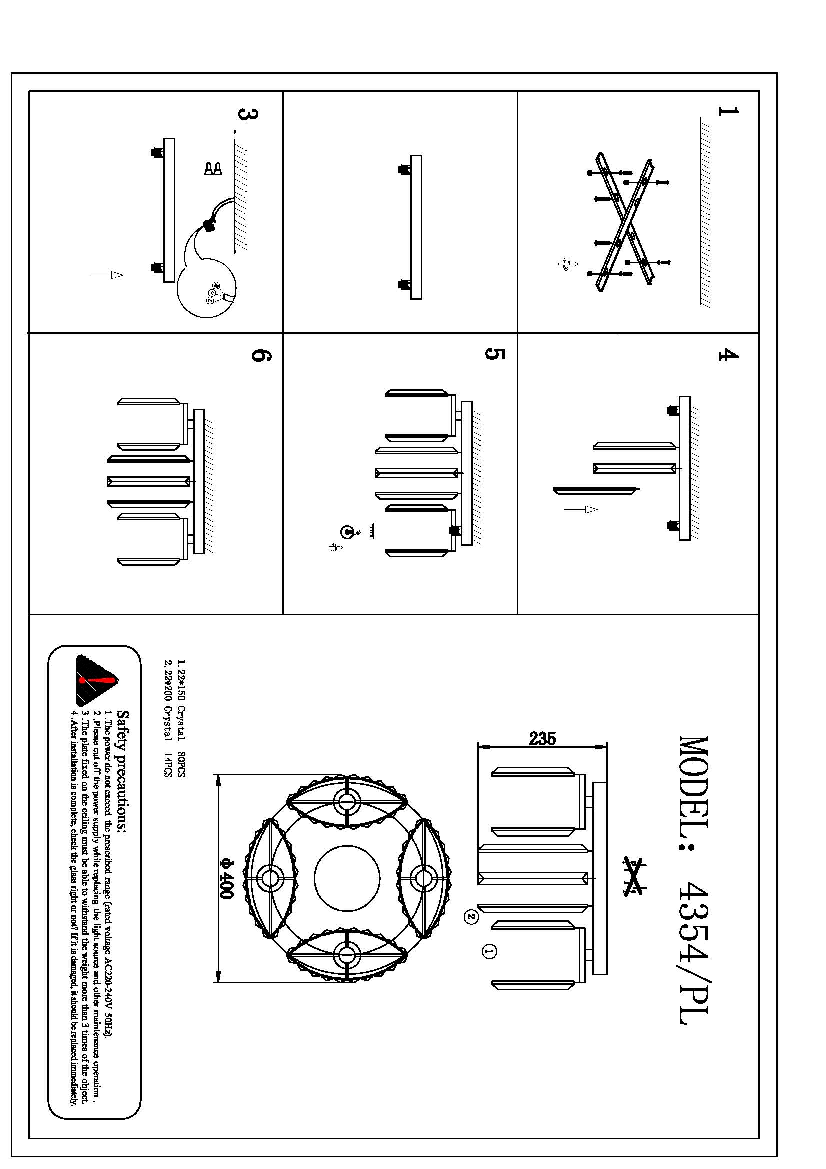 Изображение товара Потолочная люстра хрустальная Newport 4354/PL chrome