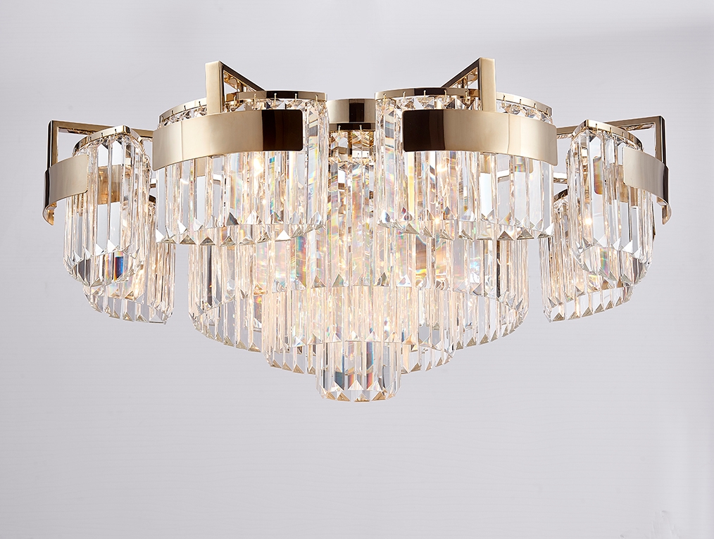 Изображение товара Потолочная люстра хрустальная 4356+6/PL Newport 4350 gold