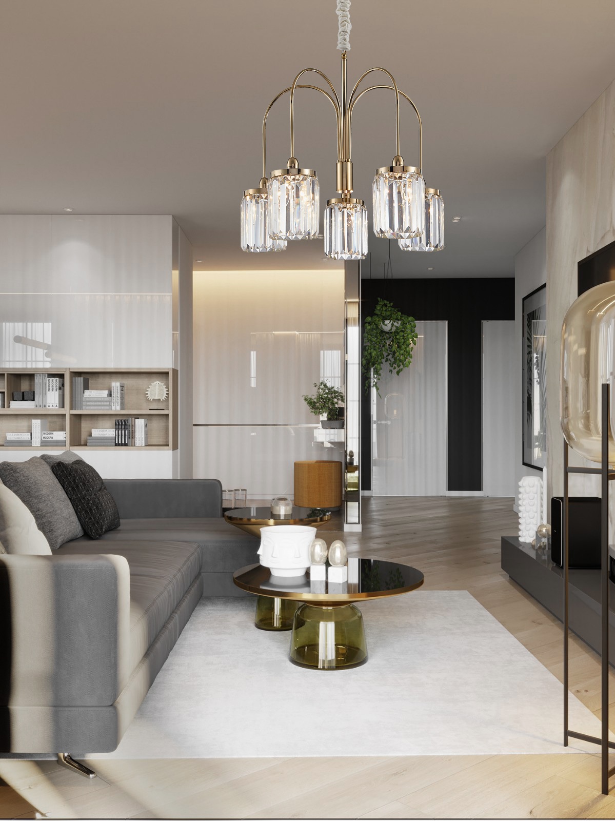 Изображение товара Люстра Newport 4505/C gold new с пятью плафонами в стиле модерн