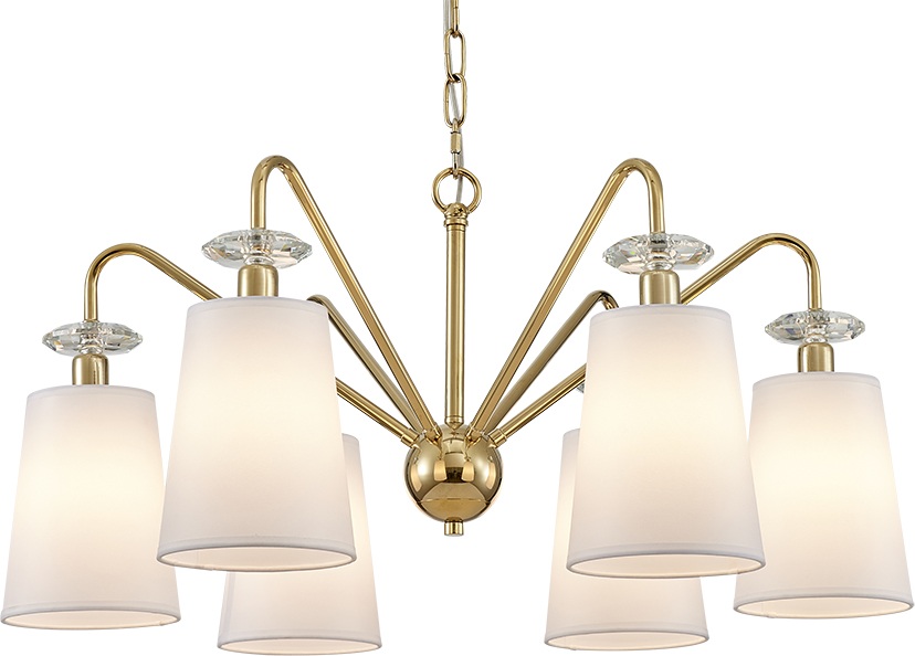 Изображение товара Подвесная люстра Newport 4620 4626/С gold с хрустальным декором