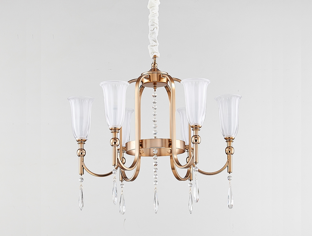 Изображение товара Подвесная люстра Newport 4806/C классический стиль стекло золото 6 ламп