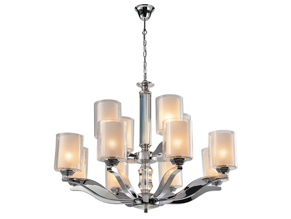 Изображение товара Подвесная люстра Newport 7908+4/C классический стиль никель стекло