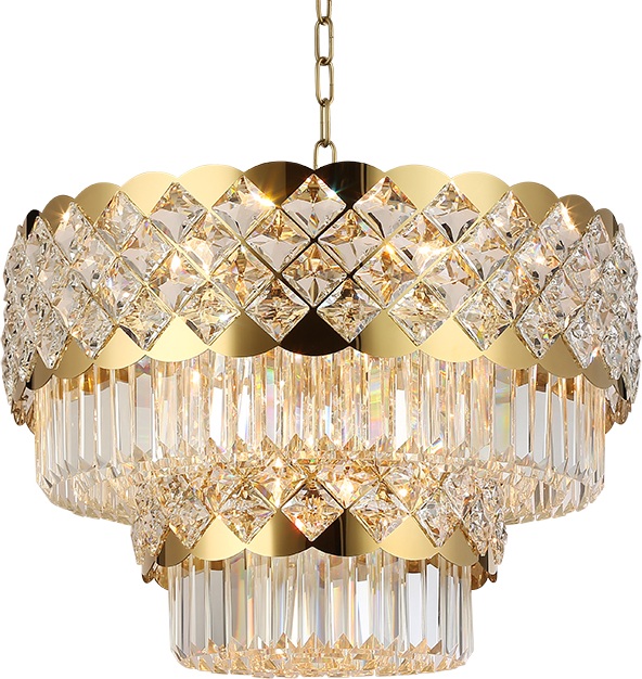 Изображение товара Подвесная люстра каскадная хрусталь Newport 8300 8301/60 C gold polished