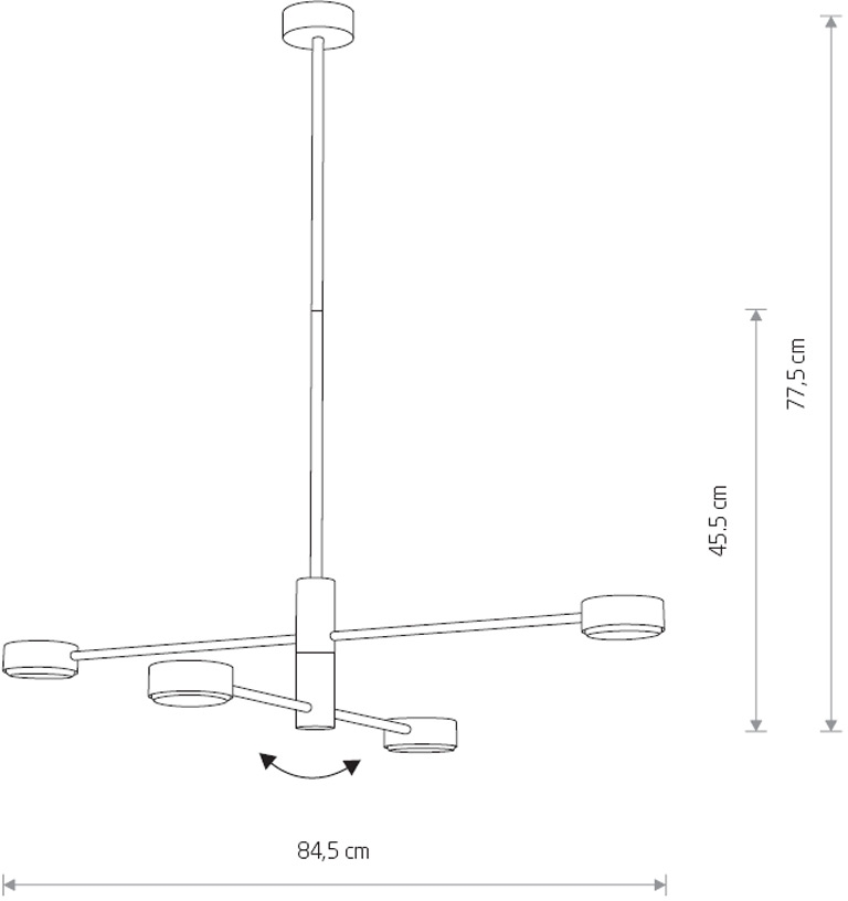 Изображение товара Светодиодная потолочная люстра Nowodvorski Orbit 7941 для минималистичных интерьеров