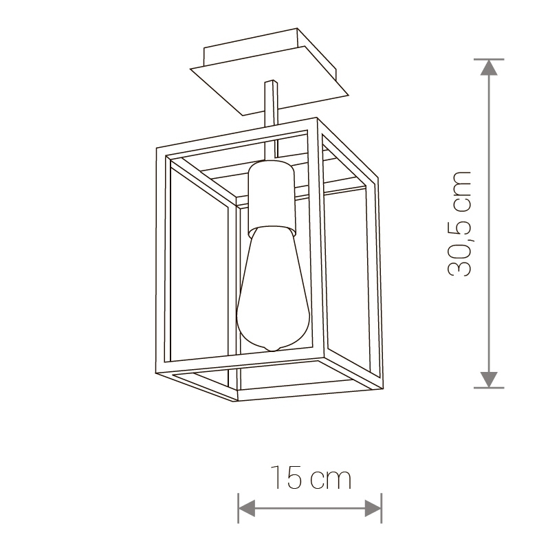 Изображение товара Потолочная люстра Nowodvorski Crate 9045 черная кубическая форма