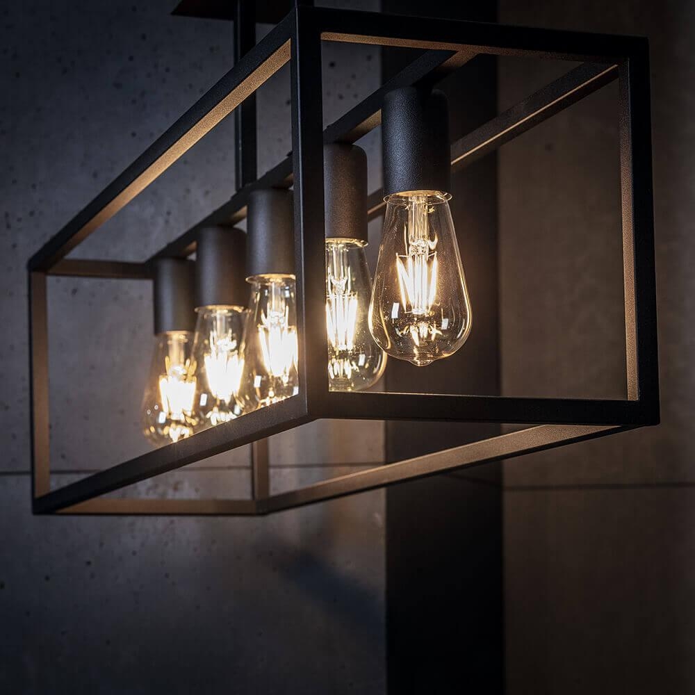 Изображение товара Потолочная люстра Nowodvorski Crate 9047 черная на 5 ламп E27