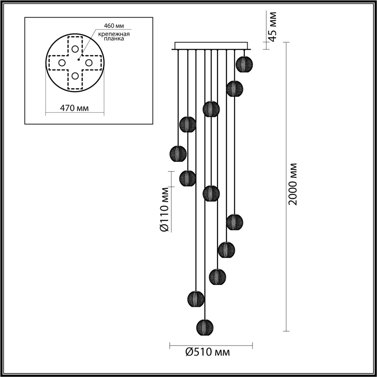 Изображение товара Подвесная каскадная люстра Odeon Light Crystal 5008/56L золотой/металл/акрил LED 56W 4000K 4651лм
