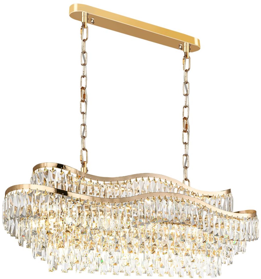 Изображение товара Подвесная люстра Odeon Light Wayta 5073/15 золото/прозрачный/металл/хрусталь E14 15*40W с подвесками