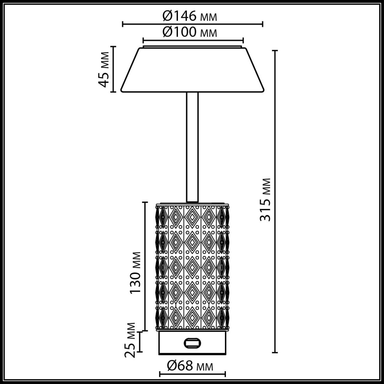 Изображение товара Настольная лампа беспроводная Odeon Light Lulu 5453/8TLA светлая бронза/бежевый/кофейный/металл/керамика LED*8W 3000K
