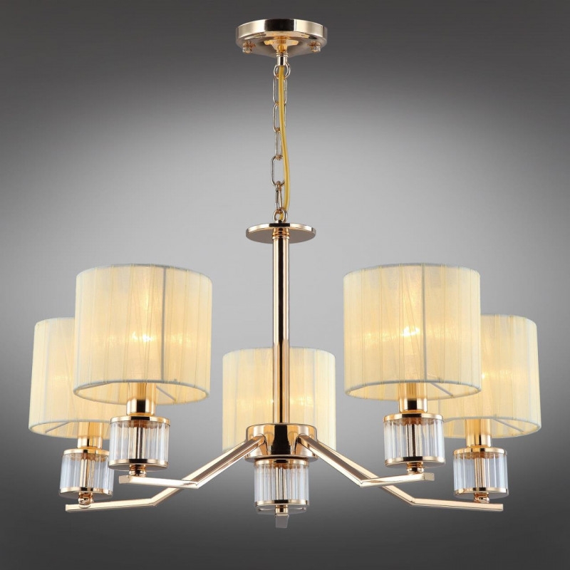 Изображение товара Подвесная люстра Omnilux 664 OML-66413-05 бежевого цвета