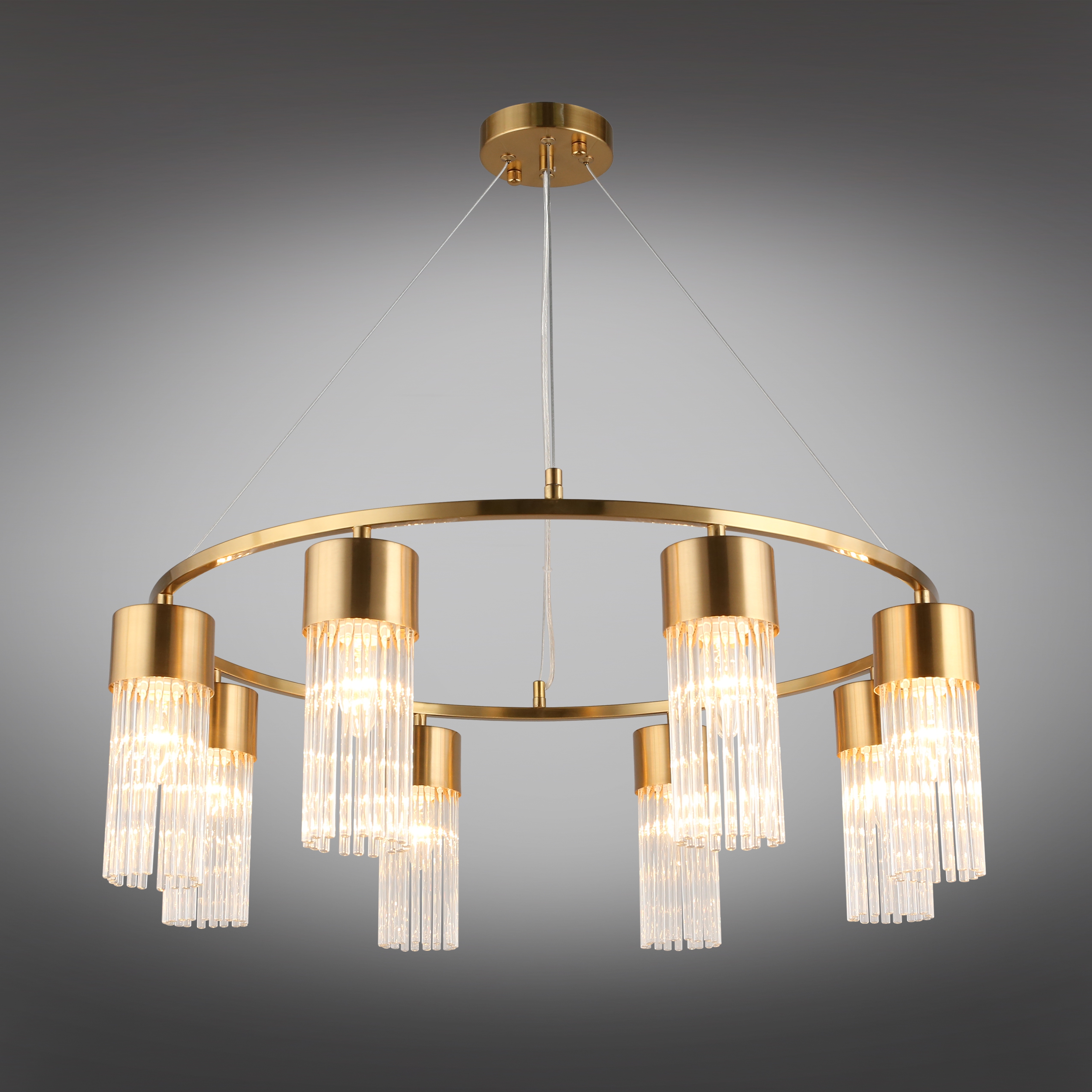 Изображение товара Подвесная люстра Omnilux Cesana OML-67103-08 стиль модерн 8 плафонов из стекла