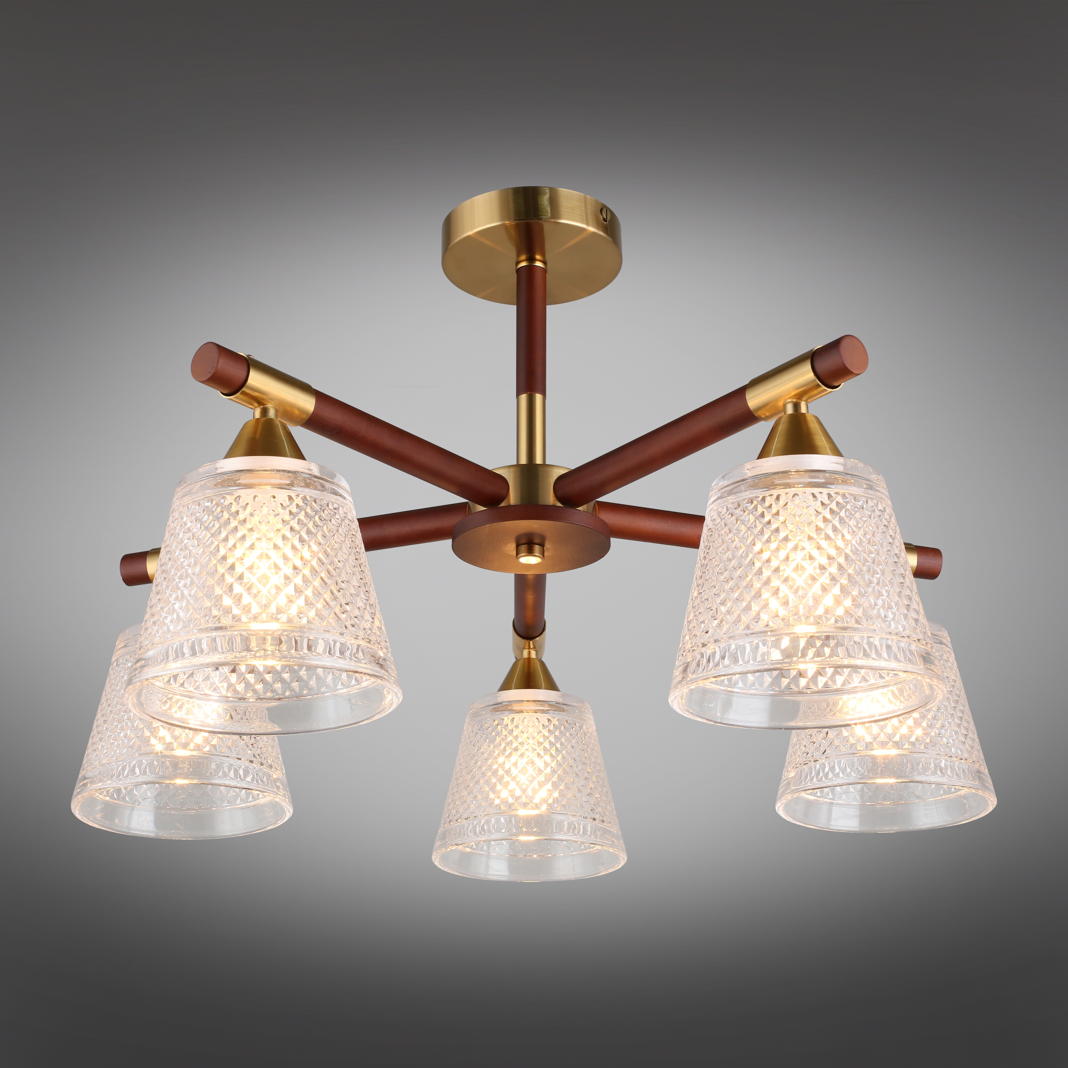 Изображение товара Потолочная люстра Omnilux Catania OML-67607-05 в стиле кантри