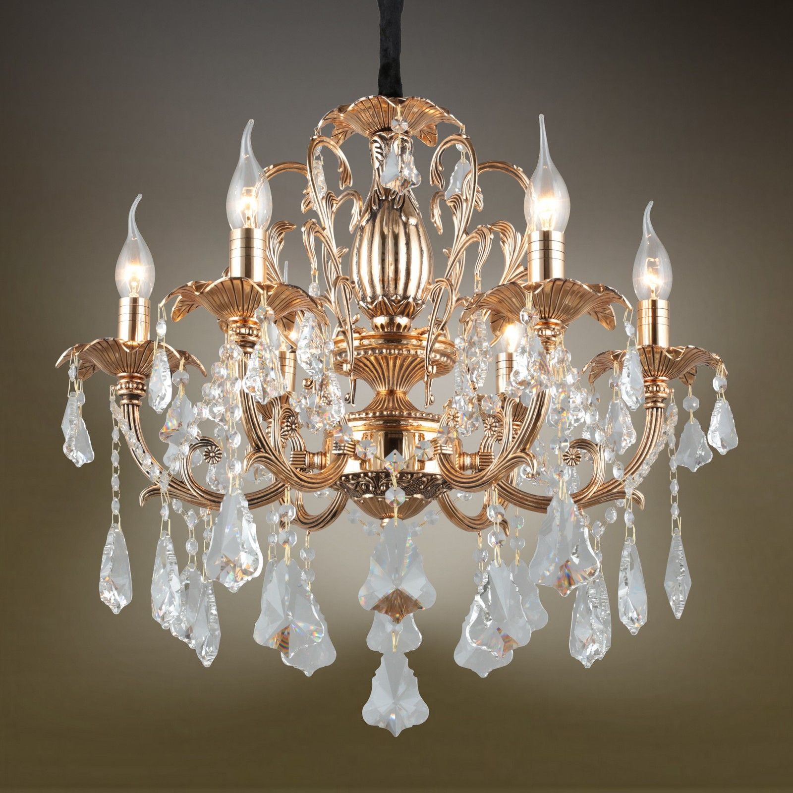 Изображение товара Подвесная люстра Omnilux Grosseto OML-77723-06 классика хрусталь золото 6 ламп