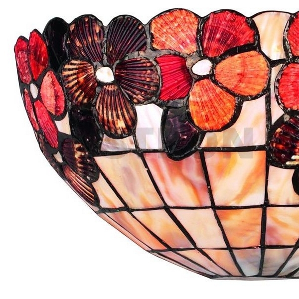 Изображение товара Настенный светильник Omnilux Avanca OML-80601-01 в стиле тиффани с цветами для интерьера